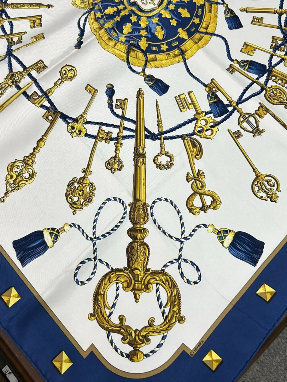 Hermes Key Motif Silk Scarf